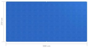 vidaXL Χαλί Σκηνής Μπλε 250 x 500 εκ.