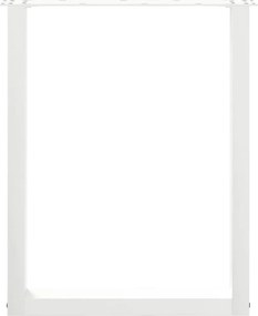 vidaXL Πόδια Τραπεζαρίας σε Σχήμα U 2 τεμ. Λευκά 60x(72-73) εκ. Ατσάλι