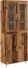 vidaXL Highboard 2 pcs Παλιό ξύλο Επεξεργασμένο ξύλο