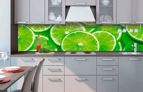 Αυτοκόλλητη φωτοταπετσαρία για κουζίνα φρέσκο ​​λάιμ - 180x60
