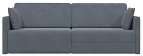 vidaXL Καναπές-κλίνες 2 σε 1 Σκούρος Γκρι 213x144x60 cm Βελούδο