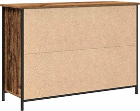 vidaXL Πλαϊνό γραφείο Παλιό ξύλο 100 x 35 x 70 εκ.