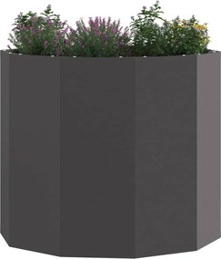vidaXL Γλάστρα Μαύρο 60 x 60 x 50 εκ Ατσάλι