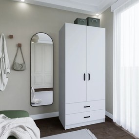 Διφυλλη Ντουλαπα Λευκο Ματ YAMON 1600 45x120x180