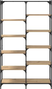 vidaXL Ράφι Βιβλίων artisan δρυς 100 x 32 x 170 εκ Επεξεργασμένο ξύλο
