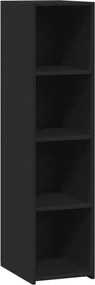 vidaXL Ντουλάπι Μαύρο 30x41x124 εκ. από Επεξεργασμένο Ξύλο