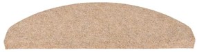 vidaXL Πατάκια Σκάλας Αυτοκόλλητα 15 τεμ. Μπεζ 65x22,5x3,5 εκ.