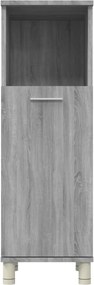 vidaXL Ντουλάπι Μπάνιου Γκρι Sonoma 30x30x95 εκ. Επεξεργασμένο Ξύλο