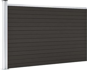 vidaXL Πάνελ Περίφραξης Μαύρο 175 x 105 εκ. από WPC