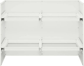 vidaXL Γλάστρα Κήπου Λευκό 80 x 40 x 60 cm Ψυχρής έλασης χάλυβας