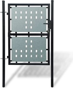vidaXL Πόρτα με Φράχτη Μαύρη Μονή Πόρτα 100 x 150 εκ.