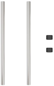 vidaXL Πό posts φράχτη 2 pcs Ασημί 100 cm Γαλβανισμένος χάλυβας