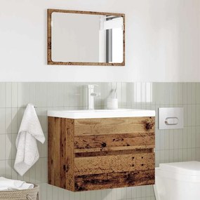 vidaXL Σετ Επίπλων Μπάνιου με συρτάρι 2 pcs Παλιό Ξύλο 57 x 37 x 45 εκ