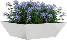 vidaXL Γλάστρα Κήπου Ασημί 50 x 50 x 15 cm Επικαλυμμένος Χάλυβας
