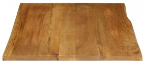 vidaXL Επιφάνεια Τραπεζιού 100x80x3,8 εκ. Live Edge Μασίφ Ξύλο Μάνγκο