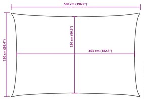 Πανί Σκίασης Ορθογώνιο Κρεμ 2,5 x 5 μ. από Ύφασμα Oxford - Κρεμ