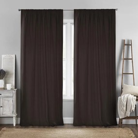 Κουρτίνα Με Τρέσα Renas 217 Brown 140x280 - Lino Home