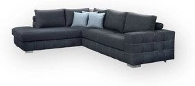 Argos Γωνιακός καναπές, μαύρο 300x250x100cm -αριστερή γωνία -AMO2051