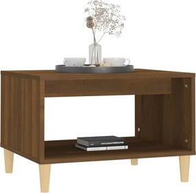vidaXL Τραπεζάκι Σαλονιού Καφέ Δρυς 60x50x40 εκ. Επεξεργασμένο Ξύλο