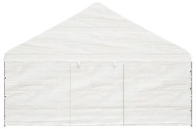 vidaXL Κιόσκι με Τέντα Λευκό 6,69 x 5,88 x 3,75 μ. από Πολυαιθυλένιο